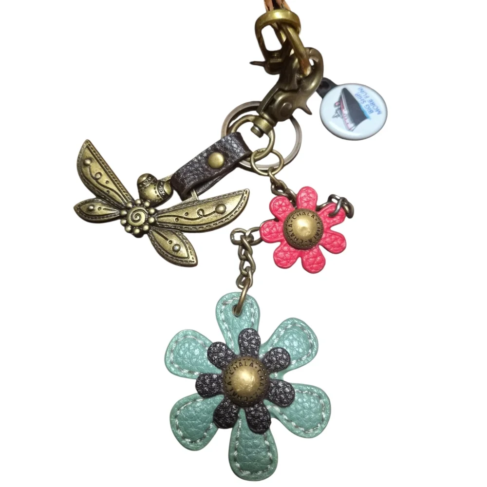 Chala Faux Leather Crossbody Bag with Charms - Picture 5 of 8